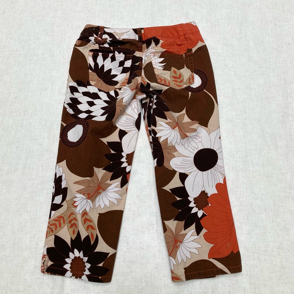 Ann Taylor Loft low rise y2k flower power hip hugger capri pants - Picture 4 of 9